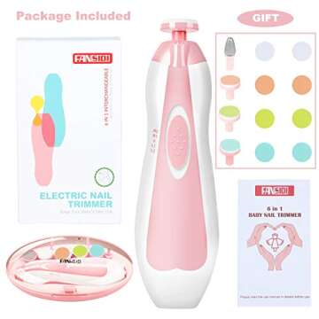 Fansidi Electric Baby Nail File with 10 Grinding Heads