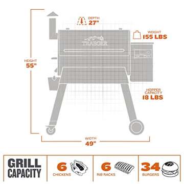 Traeger Grills Pro 780 Electric Wood Pellet Grill and Smoker, Bronze, 780 Square Inches Cook Area, 500 Degree Max Temperature, Meat Probe, 6 in 1 BBQ Grill with WiFi and app connectivity