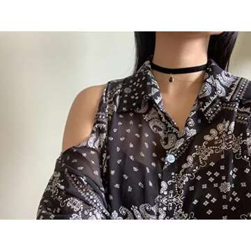 MOMOCAT Black Teardrop Velvet Choker Necklace for Women Layered Goth Tatoo Neck Chokers Black Chockers Gothic Chocker Victorian Aesthetic Vampire Necklaces