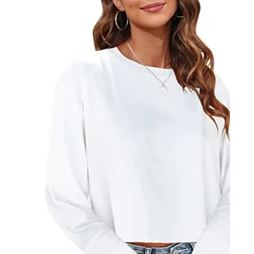 Tankaneo Women's Long Sleeve Crop Tops for Fall 2024