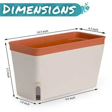 Amazing Creation Self-Watering Herb Planter Set for Windowsill