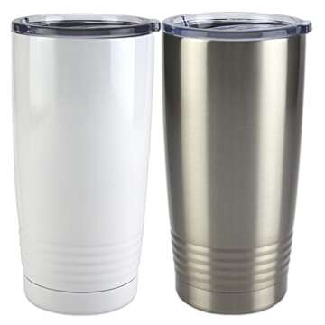 LumaSteel 20 oz Stainless Steel Travel Tumbler for Personalization