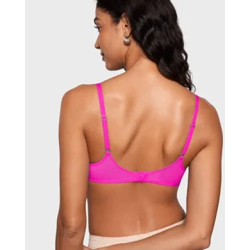 INLYRIC Women's Cosnufy Sheer Balconette Bra - Bright Pink