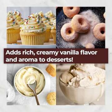 LorAnn Clear Imitation Vanilla Extract 16 Ounce (480ml) - Kosher, Vegan, Sugar-Free, No Corn Syrup, Perfect for Frostings, Cakes, Cookies, Pastries, Economical, Rich, Creamy Flavor, Non-Discoloring