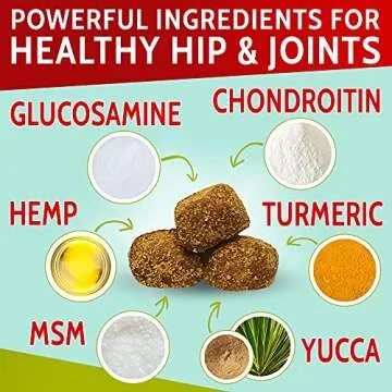 PAWFECTCHEW Hemp + Glucosamine Dog Chews Made in USA