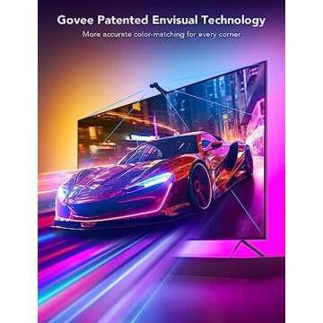 Govee Envisual TV Backlight T2 with Dual Cameras, 16.4ft RGBIC Wi-Fi LED Backlights for 75-85 inch TVs, Double Light Beads, for Home Decorations, Smart App Control, Music Sync