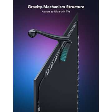 Govee Envisual TV Backlight T2 with Dual Cameras, 16.4ft RGBIC Wi-Fi LED Backlights for 75-85 inch TVs, Double Light Beads, for Home Decorations, Smart App Control, Music Sync