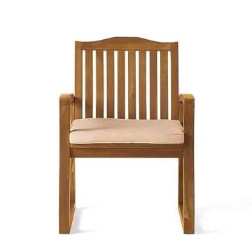 Della Acacia Wood Outdoor Dining Chairs for Comfort
