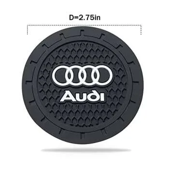 Stylish Audi Car Cup Holder Coaster Set - Silicone & Durable