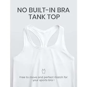 CRZ YOGA Butterluxe Racerback Workout Tank Tops for Women Sleeveless Camisole Gym Athletic Yoga Shirts White Small