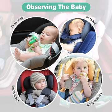 Itomoro Baby Car Camera Back Seat Car Monitor for Baby with 5" Display 1080P HD Resolution, Wide View Car Seat Mirror Night Vision Function, Reusable Sucker Bracket Easily Observe The Baby's Move…