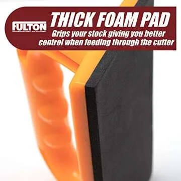 Fulton Safety Push Block 2 Pack, Orange Color for High Visibility Ideal for Use On Router Tables, Jointers, Shapers and Band Saws