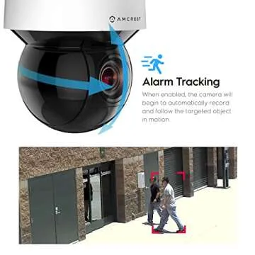 Amcrest 4MP Outdoor PTZ POE + IP Camera Pan Tilt Zoom (Optical 32x Motorized) UltraHD POE+ Camera Security Speed Dome, People and Vehicle Detection AI, 492ft Night Vision POE+ (802.3at) IP4M-1083EW-AI