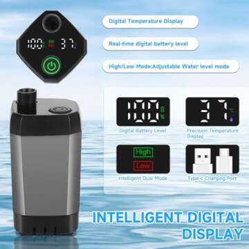 Vignuto Portable Shower - Rechargeable, LED Display