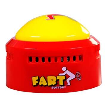 Talkie Toys Products Fart Button - Lights Up and Plays 20 Funny Fart Sounds - Fun Prank & Gag Gift