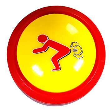 Talkie Toys Products Fart Button - Lights Up and Plays 20 Funny Fart Sounds - Fun Prank & Gag Gift