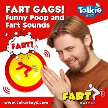 Fun Talkie Toys Fart Button - 20 Hilarious Sound Effects