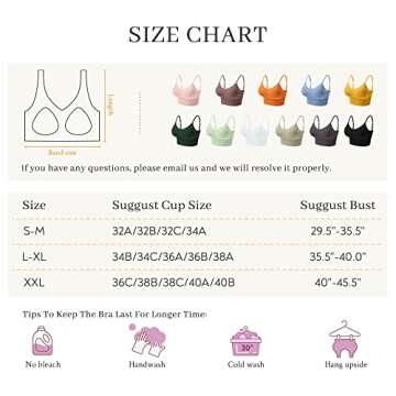 Eleplus 4 Pieces Comfy Sleep Bra for Women Cami Lounge Bra Wirefree Padded Bralettes Longline Pack of 4(mix2,S-M)