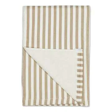 Bone Dry Pet Grooming Towel Collection Absorbent Microfiber X-Large, 41x23.5", Striped Taupe
