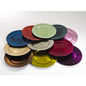 Elegant SARO Charger Plates Set of 4 for Dining Tables