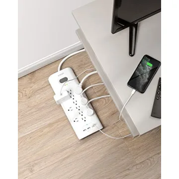 Anker Power Strip Surge Protector: 12 Outlets, 3 USB, 4000 Joules