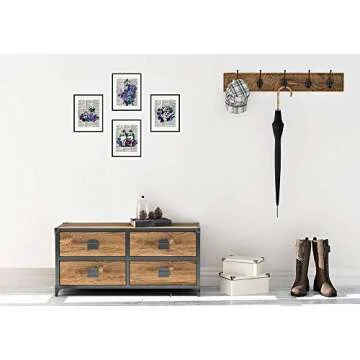 Alice in Wonderland Wall Art, 8x10 Set of 4 Unframed Decor Prints in Blue Tones. Vintage Style Dictionary Page. Gift for Book Lovers, English Teachers, Librarians and Lewis Carroll Fan