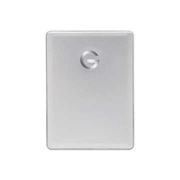 G-Technology 1TB G-DRIVE mobile USB-C (USB 3.1 Gen 1) Portable External Hard Drive, Silver - 0G10264