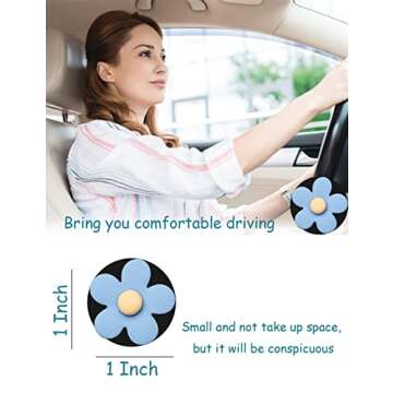 Flower Air Vent Clip 7 Pieces Car Air Vent Clips, Cute Car Flowers Interior Decoration,Car Charm Air Vent Accessories for Girls & Women (Flowers)