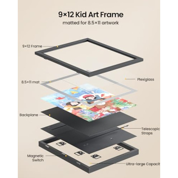 BAIJIALI Art Frames for Kids - Display & Store Art