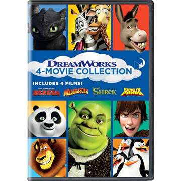 DreamWorks 4-Movie Collection (How to Train Your Dragon / Madagascar / Shrek / Kung Fu Panda) [DVD]