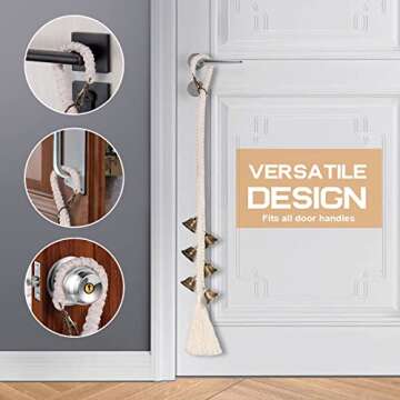 VINKELON Dog Bell 2 Pack for Dogs to Ring to Go Outside Premium Quality Dog Bells for Door Potty Training Loud Dog DoorBell Length for Small, Medium and Large Dogs Pet Supplies (White&Black)