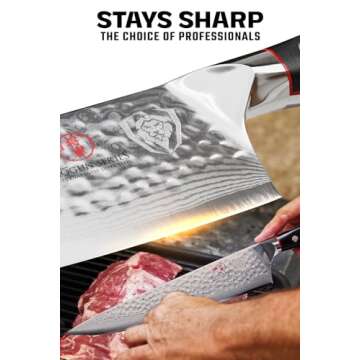 Dalstrong Chef Knife - 10.25 inch Blade - Shogun Series ELITE - Damascus - Japanese AUS-10V Super St...