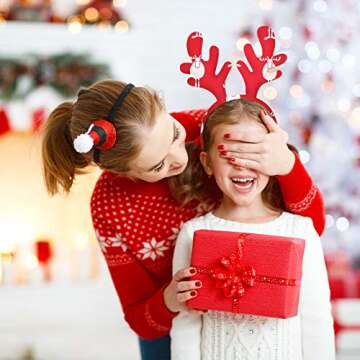 Tatuo 40 Pieces Cotton Quilting Bundle Squares Fat Quarters Precut Sewing Fabric Patchwork Christmas Tree Snowflake Printed Fabric Scraps for Christmas Dress Apron Crafts DIY, 10 x 10 Inch