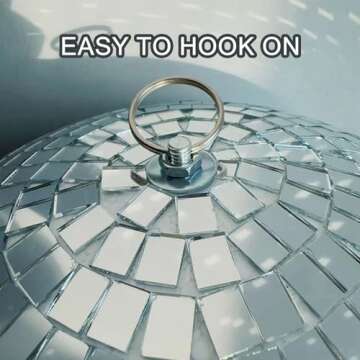 Large Disco Ball - 16 Inch Silver Mirror Ball for All Events