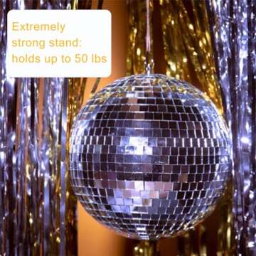 Large Disco Ball - 16 Inch Silver Mirror Ball for All Events