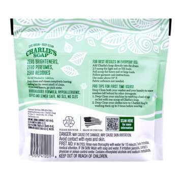 Charlie’s Soap Laundry Powder (50 Loads, 1 Pack) Hypoallergenic Deep Cleaning Washing Powder Deter...