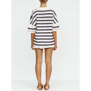 Stylish Tankaneo Women's Striped Pajama Sets for Comfort