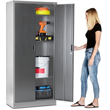 Fedmax 71-inch Metal Garage Storage Cabinet with Locking Doors