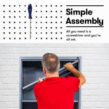 Fedmax 71-inch Metal Garage Storage Cabinet with Locking Doors