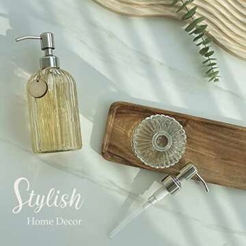 JASAI Glass Soap Dispenser Set - Elegant & Durable