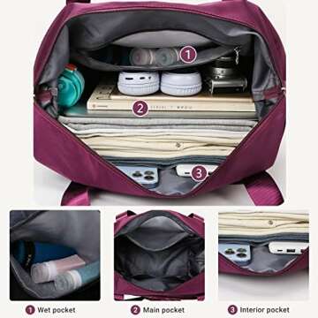 TOOSEA Expandable Travel Duffle Bag for women