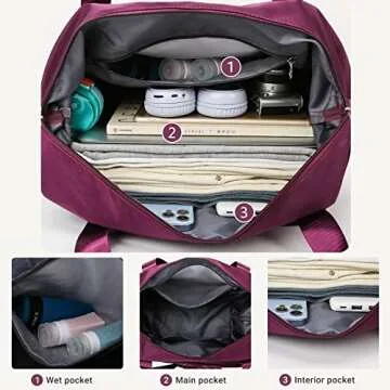 TOOSEA Expandable Travel Duffle Bag for women