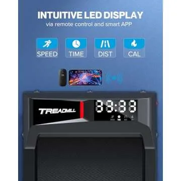 Compact Walking Pad Treadmill - 300lb Capacity with App