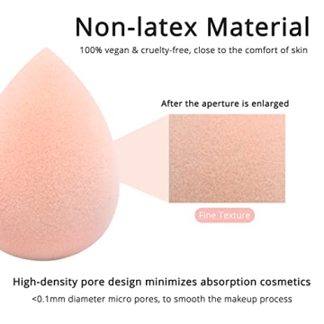 BEAKEY Vegan Makeup Sponges - Flawless Foundation Blending