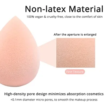 BEAKEY Vegan Makeup Sponges - Flawless Foundation Blending