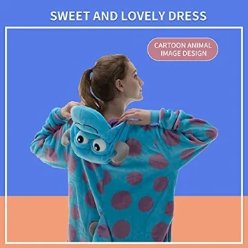 COSUSKET Unisex Adult Flannel Animal Onesie Pajamas