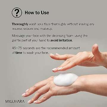 MIGUHARA] Green Tea Calming Essence Cleansing Foam Origin 120ml / 4.06 Fl Oz | Mild Formula Cleansing Foam, Soothing Care, Moisturizing | All ingredients graded EWG Green