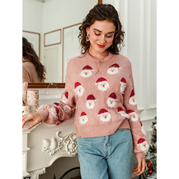 Stylish Miessial Women's Santa Christmas Sweater