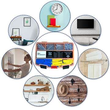 Bill Premium Drywall Anchors & Screws - 260 Pcs Kit