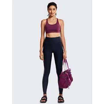 CRZ YOGA Women's Medium Support Strappy Sports Bra